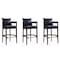 Manhattan Comfort Ritz Barstool in Black and Dark Walnut, PK3 3-BS013-BK - alternate 1